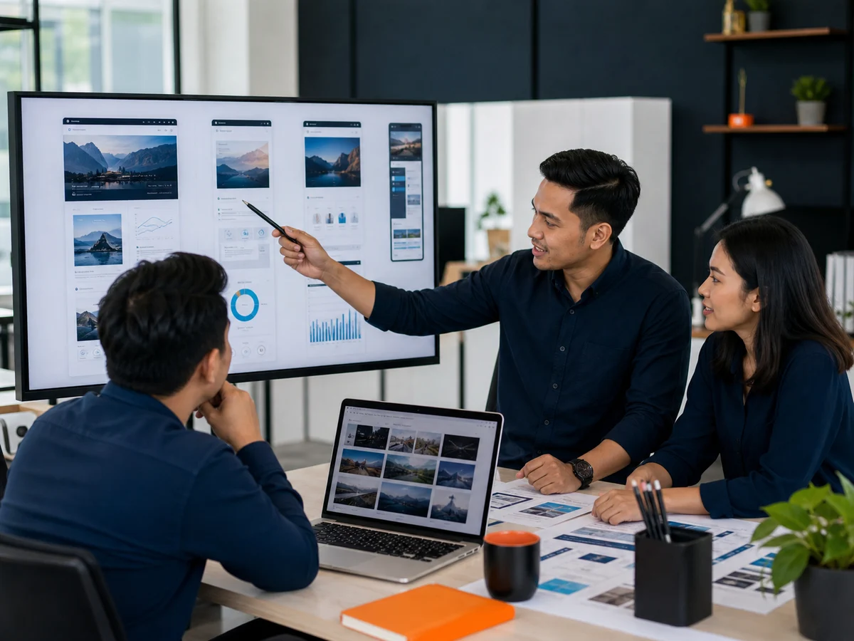 Tim agency Asia menyusun strategi layanan digital terpadu